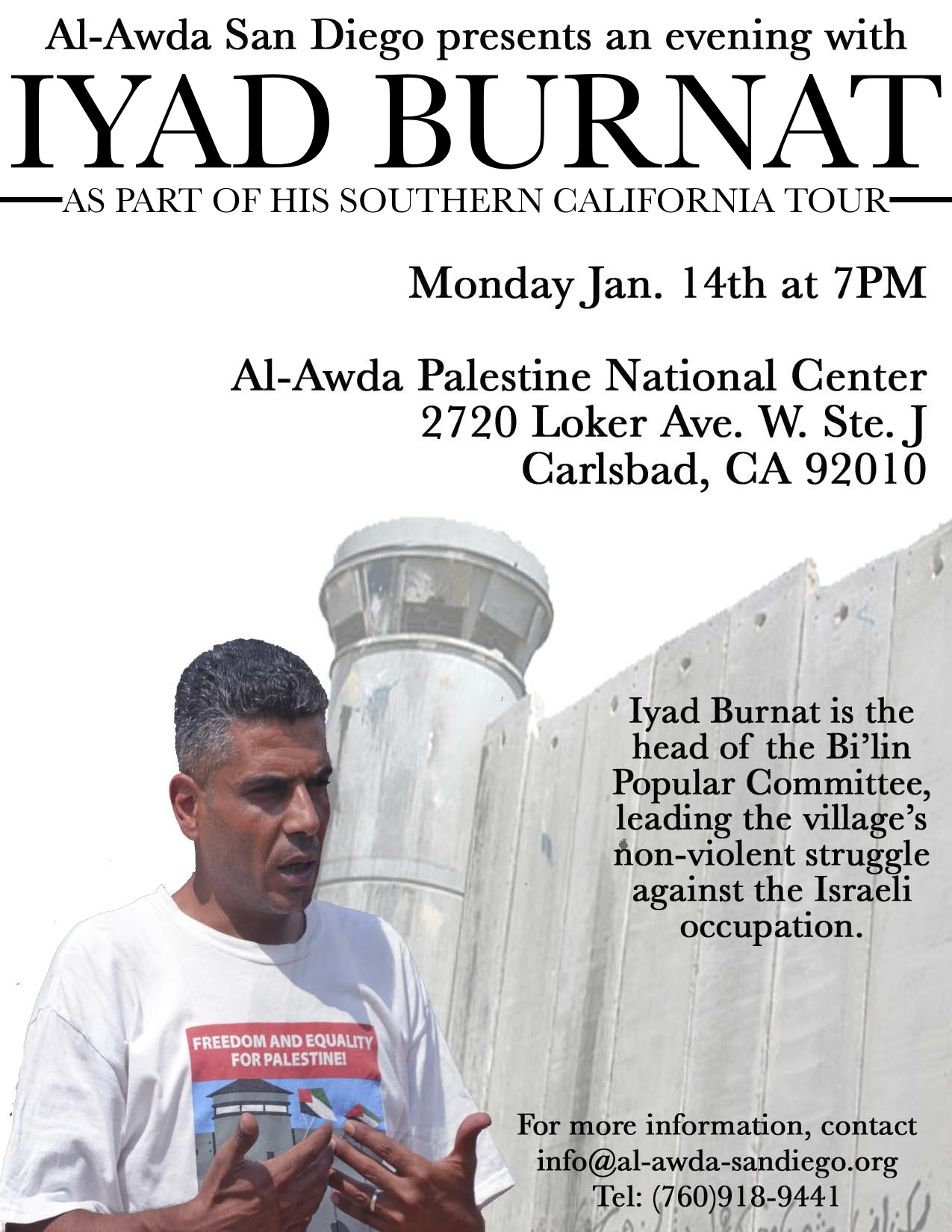 Iyad Burnat in San Diego